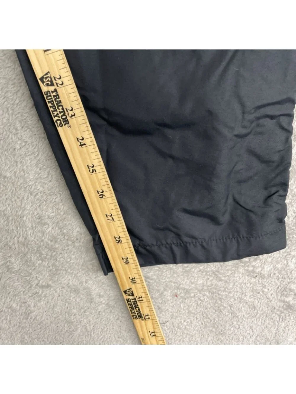 Vtg L.L. Bean Women's M Black Nylon Track Pants Zippered Sides P0255
